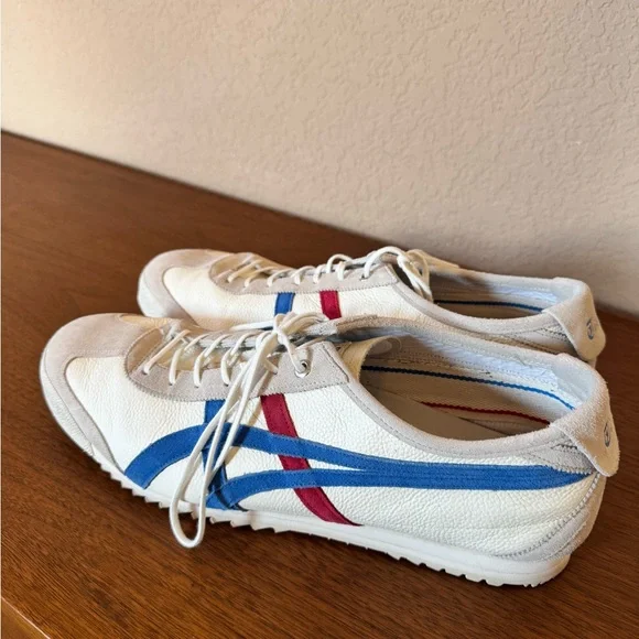 Onitsuka Tiger by Asics White and Blue Men's Sneakers - Picture 2 of 3